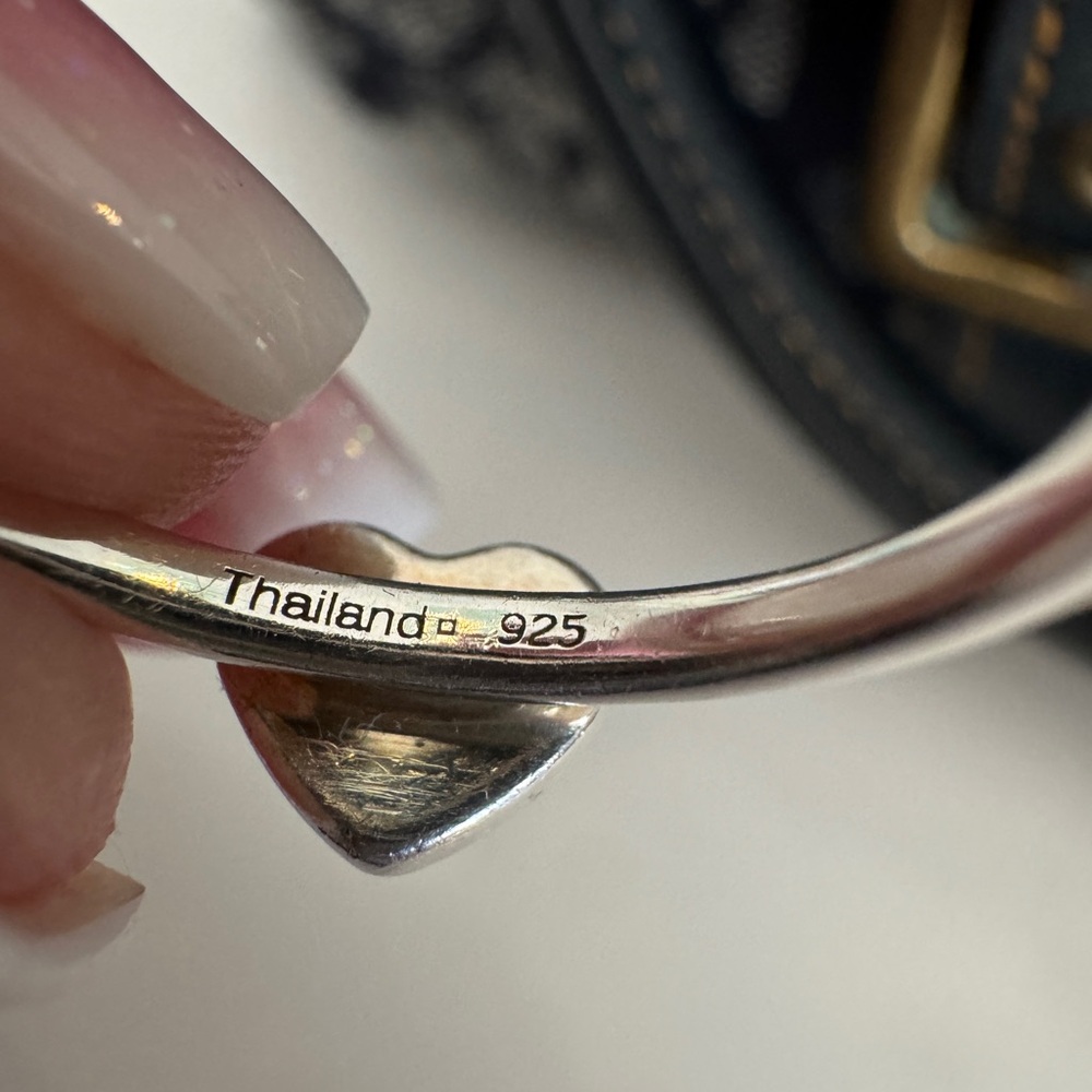 Rare Coach Sterling Silver Heart Ring Sz 7.25 - Picture 7 of 7